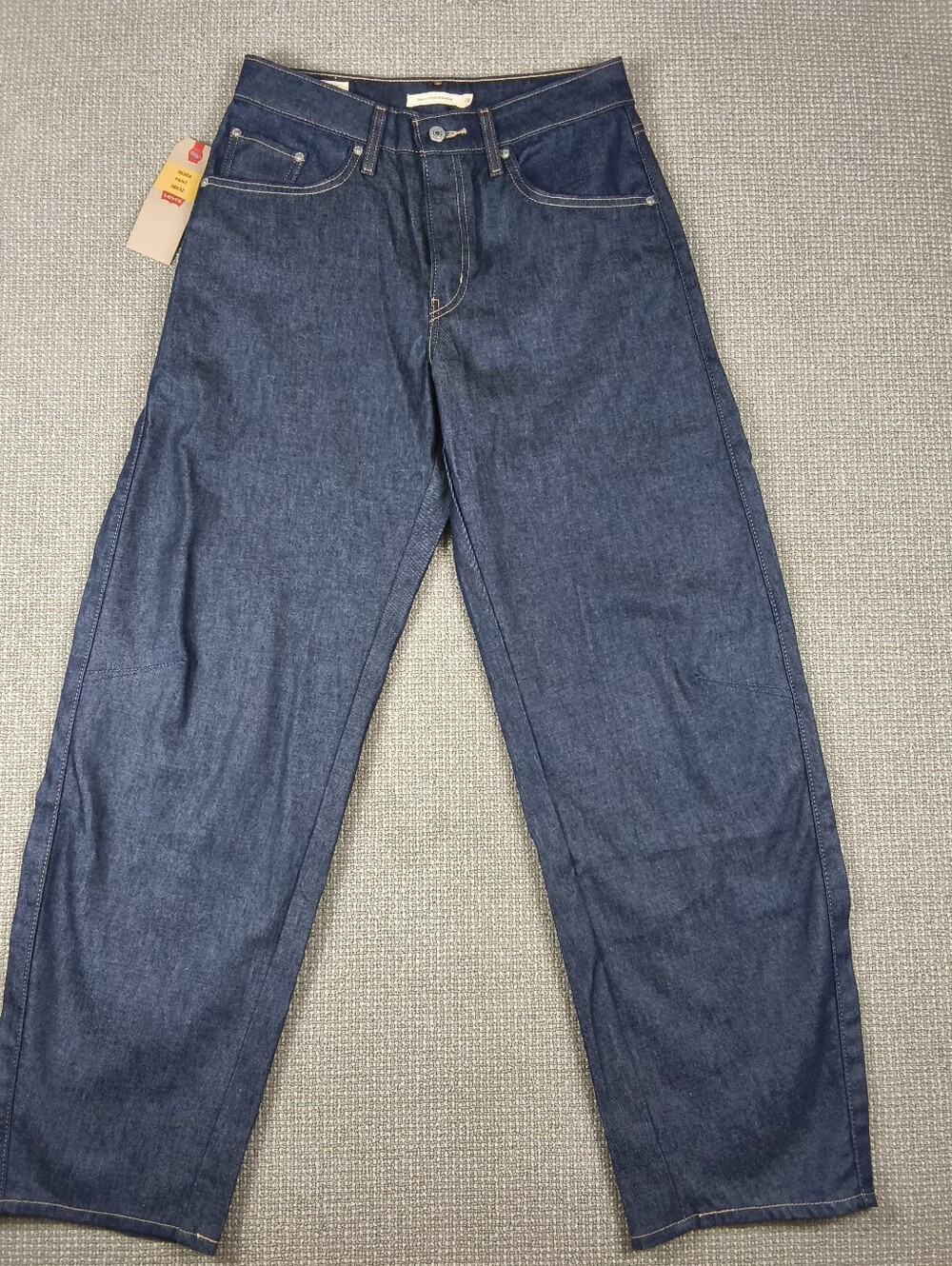 NWT Levi's Premium Baggy Dad Barrel Jeans - Dark Indigo Blue Denim - Size 28x32